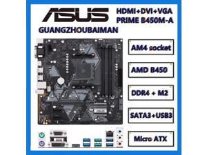 FOR ASUS PRIME B450M-A AM4 AMD B450 SATA 6Gb/s USB 3.1 HDMI Micro ATX AMD Motherboard PCI-E3.0 Supports 1th/5th Generation Ryzen Processor NO B350