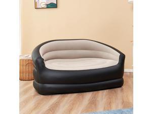 Avenli Inflatable Couch Air Sofa for Living Room,Outdoor Blow up Flocking Camping Loveseat,Lounge Bedroom Balcony