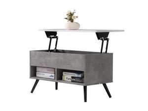 Lift Top Wood Coffee Table, Sofa Tea Table with Storage for Living Room Grey