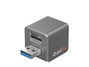 Maktar™ Qubii Pro : Photo & Video Storage Auto Backup for iPhone & iPad Apple MFi Certified - Space Gray