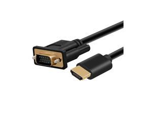 HDMI to VGA GoldPlated HDMI to VGA 6 Feet Cable Male to Male Compatible for Computer Desktop Laptop PC Monitor Projector HDTV Raspberry Pi Roku Xbox and More