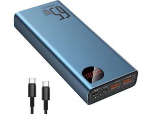 Baseus Power Bank 65W 20000mAh Laptop Portable Charger Fast Charging USB C 4Port PD30 Battery Pack for MacBook Dell XPS IPad iPhone 141312 Pro Mini Samsung Switch