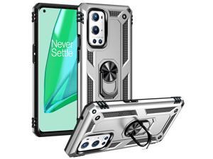 Case with Stand Shockproof Case for OnePlus 9 Pro Silver