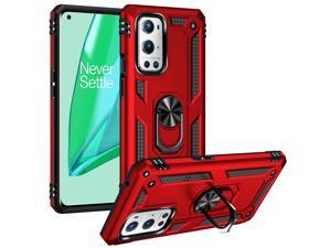 Case with Stand Shockproof Case for OnePlus 9 Pro Red