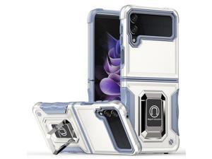 Case with Holder Stander Shockproof Case For Samsung Galaxy Z Flip 3 5G For Samsung Z Flip3 5G z flip3 White