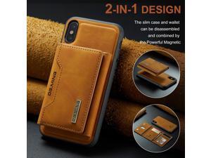 Fashion Detachable Holder Case For iPhone Xs Max 65inch Brown