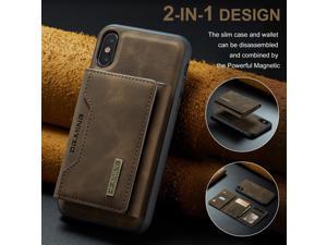 Fashion Detachable Holder Case For iPhone Xs Max 65inch Coffee