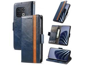 Fashion Flip Case with holder Cover Shockproof Case For OnePlus 10 Pro Blue