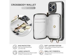 Fashion Case with card Holder Flip Case For iPhone 13 Pro Max 67inch White
