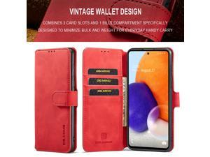 Vintage Fashion Flip Case For Samsung Galaxy A73 5G Red