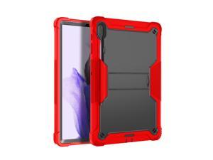 NEW Fashion Protective Case Holder Stander Case for Samsung Galaxy Tab S8 Plus 124 SMX800 SMX806  For TAB S7 Plus 124inch T970T975 For Tab S7 FE T730T735 124inch Red
