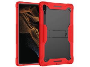 NEW Fashion Protective Case Holder Stander Case for Samsung Galaxy Tab S8 Ultra SMX900 SMX906 146 Red