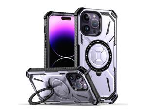 Fashion Case with Stander Shockproof Magnetic Case for iPhone 13 Pro Max Purple