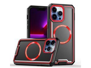 Luxury Case Magnetic Case Wireless Charging Case For iPhone 13 Pro Max 67inch BlackRed