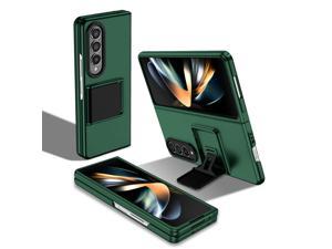 Fashion Case with Stander Shockproof Case For Samsung Galaxy Z Fold 4 5G for Samsung Z Fold 4 for z Fold4 Green