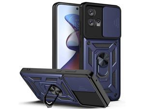 New Fashion Case with Holder stander Shockproof Case For Motorola Edge 30 Fusion For Moto Edge 30 Fusion 2022Blue