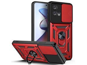 New Fashion Case with Holder stander Shockproof Case For Motorola Edge 30 Fusion For Moto Edge 30 Fusion 2022Red
