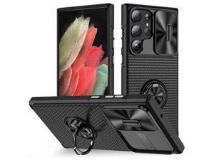 NEW Fashion Case with Stander Shockproof Case For Samsung Galaxy S21 Ultra Black