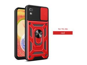 Case with Holder Stander Shockproof Case For TCL 30Z For TCL 30 Z Red