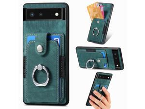 Fashion Case with Card holder Stander Case For Google Pixel 6 Case for Pixel 6 Green