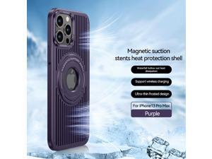 Fashion Case Magnetic Case with stander Wireless Charging Case For iPhone 13 Pro Max 67inch Purple