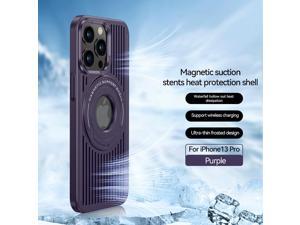 Fashion Case Magnetic Case with stander Wireless Charging Case For iPhone 13 Pro 61inch Purple
