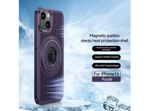 Fashion Case Magnetic Case with stander Wireless Charging Case For iPhone 13 61inch Purple