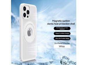Fashion Case Magnetic Case with stander Wireless Charging Case For iPhone 13 Pro Max 67inch White