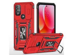 Fashion Case with Holder Stander Shockproof Case For Moto G Play 2023 Case For Motorola g play 2023 Red