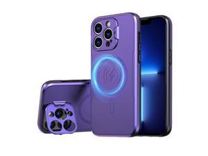 Case Magnetic Case with stander Wireless Charging Case For iPhone 13 Pro Max 67inch Purple