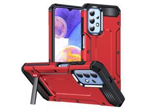 NEW Fashion Case with Stander Shockproof Case For Samsung Galaxy A23 5G Red