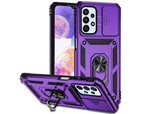 Case with Holder Stander Shockproof Case For Samsung Galaxy A52 5G Purple