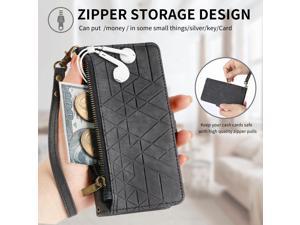 NEW Fashion Flip Case with holder Cover Shockproof Case For ZTE Axon 40 Ultra Black
