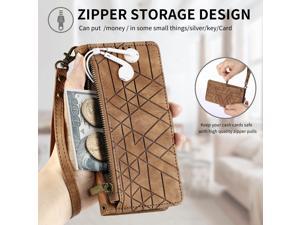 NEW Fashion Flip Case with holder Cover Shockproof Case For ZTE Axon 40 Ultra Brown