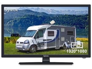SYLVOX 27'' 12V Camping TV DVD Combo,1080P HD LED Portable TV with Integrated ATSC Tuner, FM Radio, Audio Out, Hi-Fi Sound Speakers,Suitable for Truck, Travel, Kitchen, Home, Caravan, RV, Marine