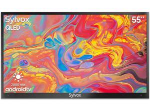 SYLVOX 55 Inch Outdoor Smart TV QLED 4K UHD Waterproof TV 2000NIT High Brightness Builtin Google Assistant AntiGlare Suitable for Outdoor Shaded to Bright Light Areas PoolproQLED Series