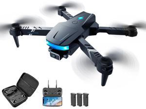 Drones with Dual HD Cameras for Adults,Foldable Remote Control Quadcopter,Wifi Real-time Transmission of Pictures and Videos,Headless Mode, Shooting Function, One Key Return, Altitude Hold