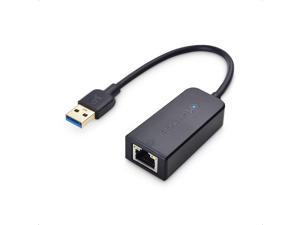 Network Adapter, USB to Ethernet Adapter (USB 3.0 to Gigabit Ethernet, Ethernet to USB, Ethernet Adapter for Laptop) Supporting 10/100/1000 Mbps Ethernet Network in Black