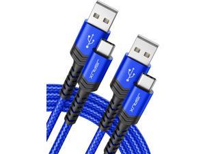 USB Type C Cable 3A Fast Charging 2Pack 66ft USBA to USBC Charge Braided Cord Compatible with Samsung Galaxy S10 S9 S8 S20 Plus A51 A11Note 10 9 8 PS5 Controller USB C Charger Blue