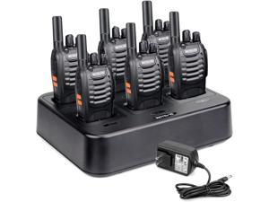 Case of 6Retevis H777 Walkie Talkies for Adults Long Range Rechargeable TwoWay Radioswith 6Way Multi Unit ChargerFlashlight Handheld Business 2 Way Radios