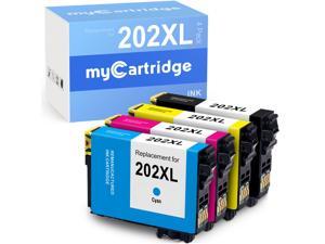 MYCARTRIDGE Ink Cartridge Replacement for Epson 202XL T202XL 202 XL Work for Workforce WF-2860 Expression Home XP-5100 Printer (Black Cyan Magenta Yellow, 4-Pack)