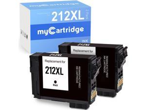 myCartridge Ink Cartridge Replacement for Epson 212XL T212XL 212 XL T212 to use with Expression Home XP-4105 | XP-4100 Workforce WF-2850 | WF-2830 Printer ( Black, 2 Pack)