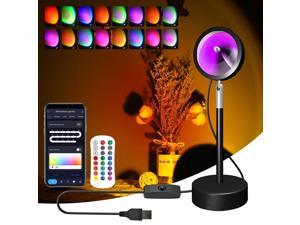 ONDTA Sunset Lamp,16 Colors Changing LED Sunset Projection Lamp Floor Lamp with APP and Remote Control,360° Rotation Sunlight Lamp Night Light for Photography/Selfie/ Home/Living Room/Bedroom Decor
