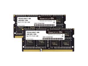 Team Notebook PC Memory SO-DIMM-DDR3 ECO Package (1066Mhz PC3-8500 1.5V 4GBx2)