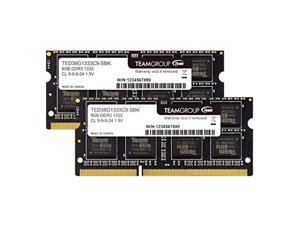 Team Notebook PC Memory SO-DIMM-DDR3 ECO Package (1333Mhz PC3-10600 1.5V 8GBx2)