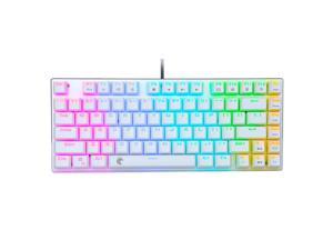 e Element Gaming Keyboard Brown Axis 81 Keys AntiGhost Key Mechanical LOL Game Keyboard RGB Luminous LED Backlit English Array USB Wired High Speed Reaction Waterproof Game Computer Keyboard Brown A