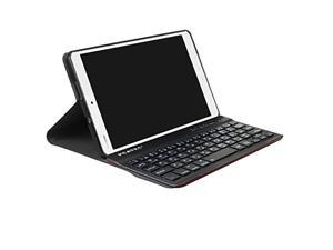 PCATEC NTT docomo dtab Compact d01J  Huawei MediaPad M3 84 Bluetooth keyboard with leather TPU case US layout Kana input support gold