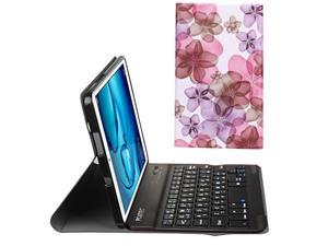PCATEC NTT docomo dtab Compact d01J  Huawei MediaPad M3 84 Bluetooth keyboard with leather TPU case US layout Kana input support flower