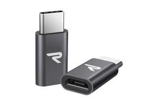 Rampow Micro USB USB TypeC conversion adapter 2 pieces  ki 3A quick charge 5Gbps highspeed data transfer 10000 times or more insertion  removal test Sony Xperia XZ  XZ2 Samsung Galaxy S9  S
