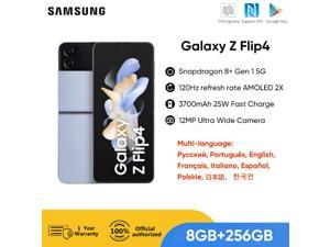 Samsung Galaxy Z Flip 4 5G Smartphone Flip4 Snapdragon 8 Gen 1 67 120Hz refresh rate 25W Fast Charge Mobile Phone 8GB 256GB Blue